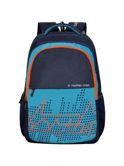 nasher miles pulse backpack for men & women | 3 compartment/casual/college bag | cyan , 45l