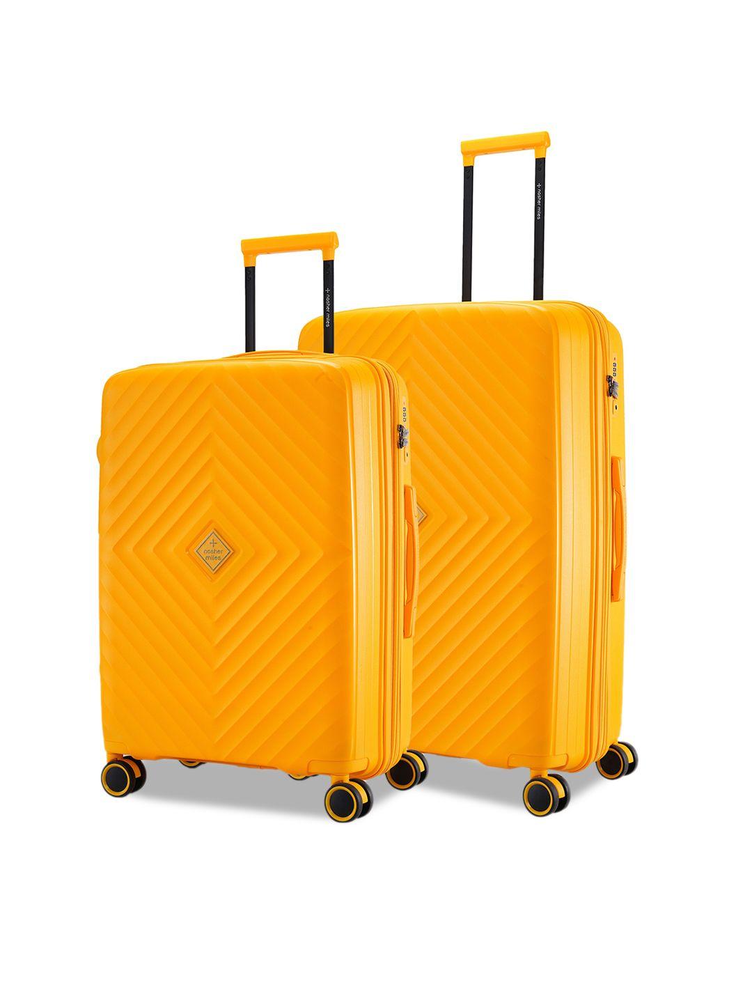 nasher miles set of 2 hard-sided trolley suitcases