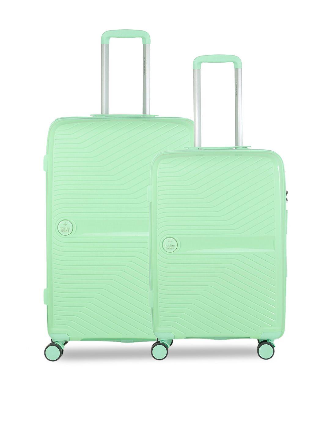 nasher miles set of 2 textured hard-sided trolley bags