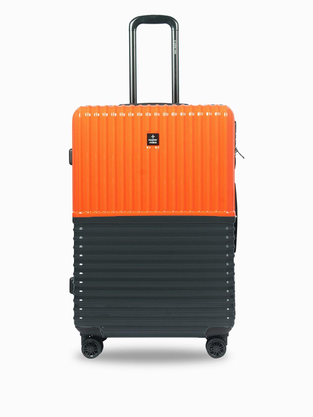 nasher miles textured hard-sided cabin trolley suitcase