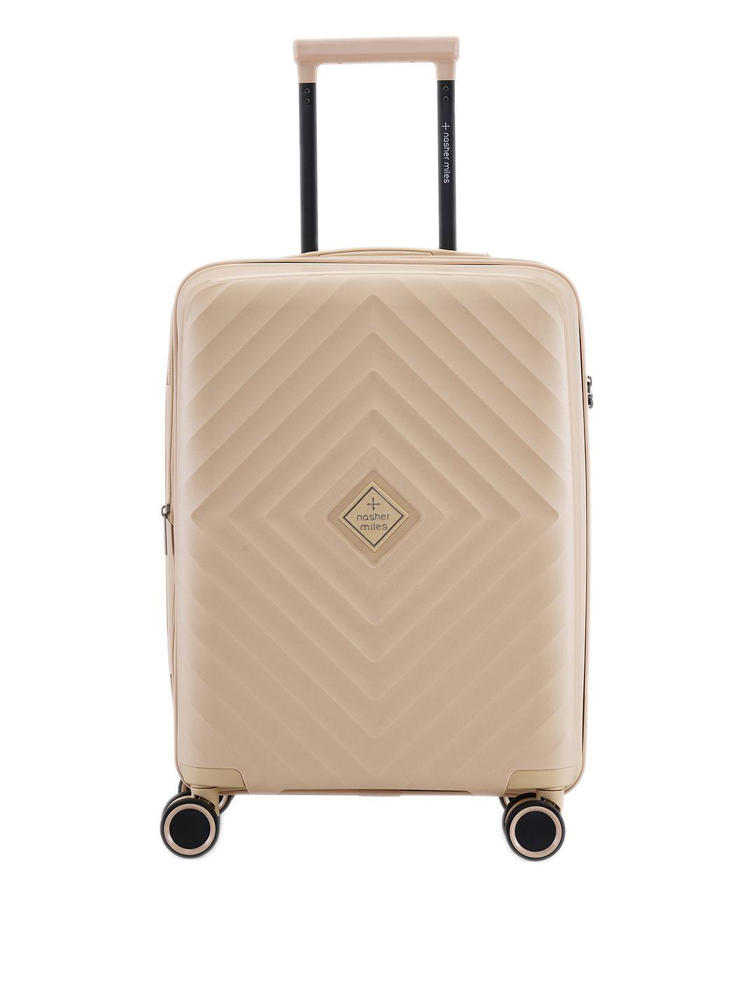 nasher miles textured hard-sided cabin trolley suitcase