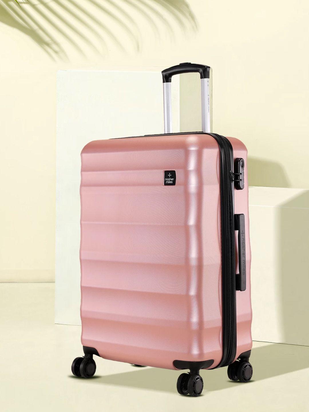 nasher miles textured hard-sided large-size trolley suitcase
