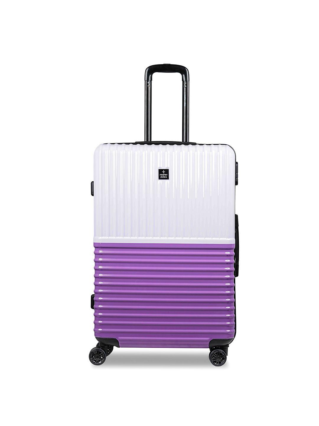 nasher miles textured hard-sided large trolley suitcase