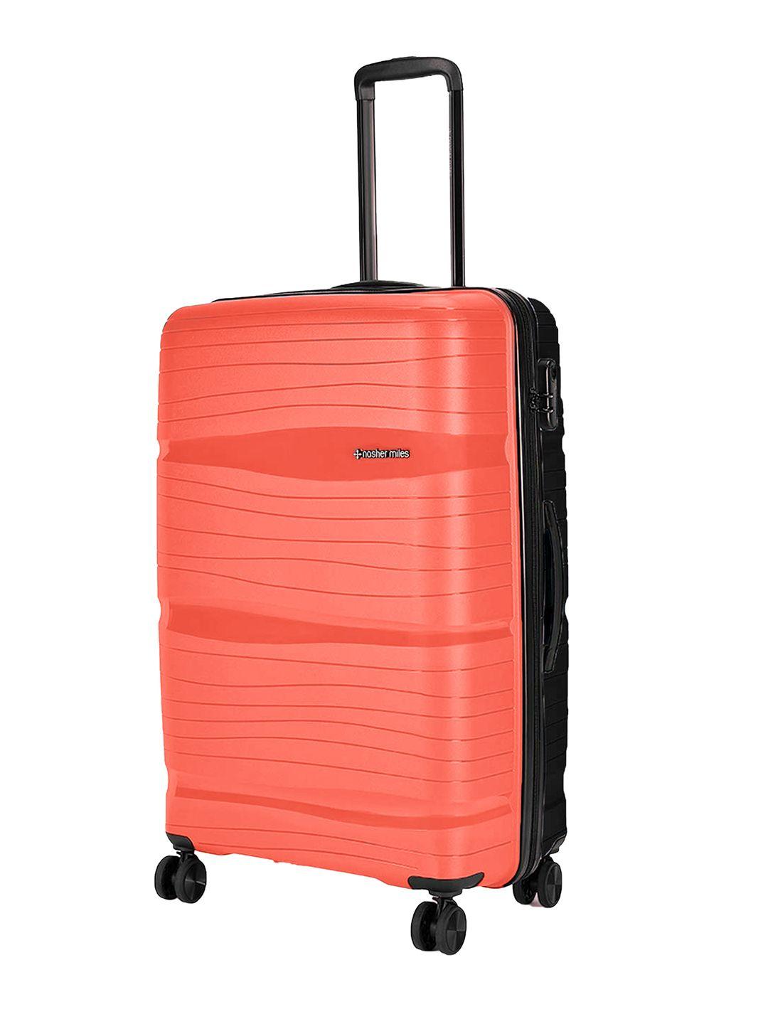 nasher miles textured hard-sided medium trolley suitcase