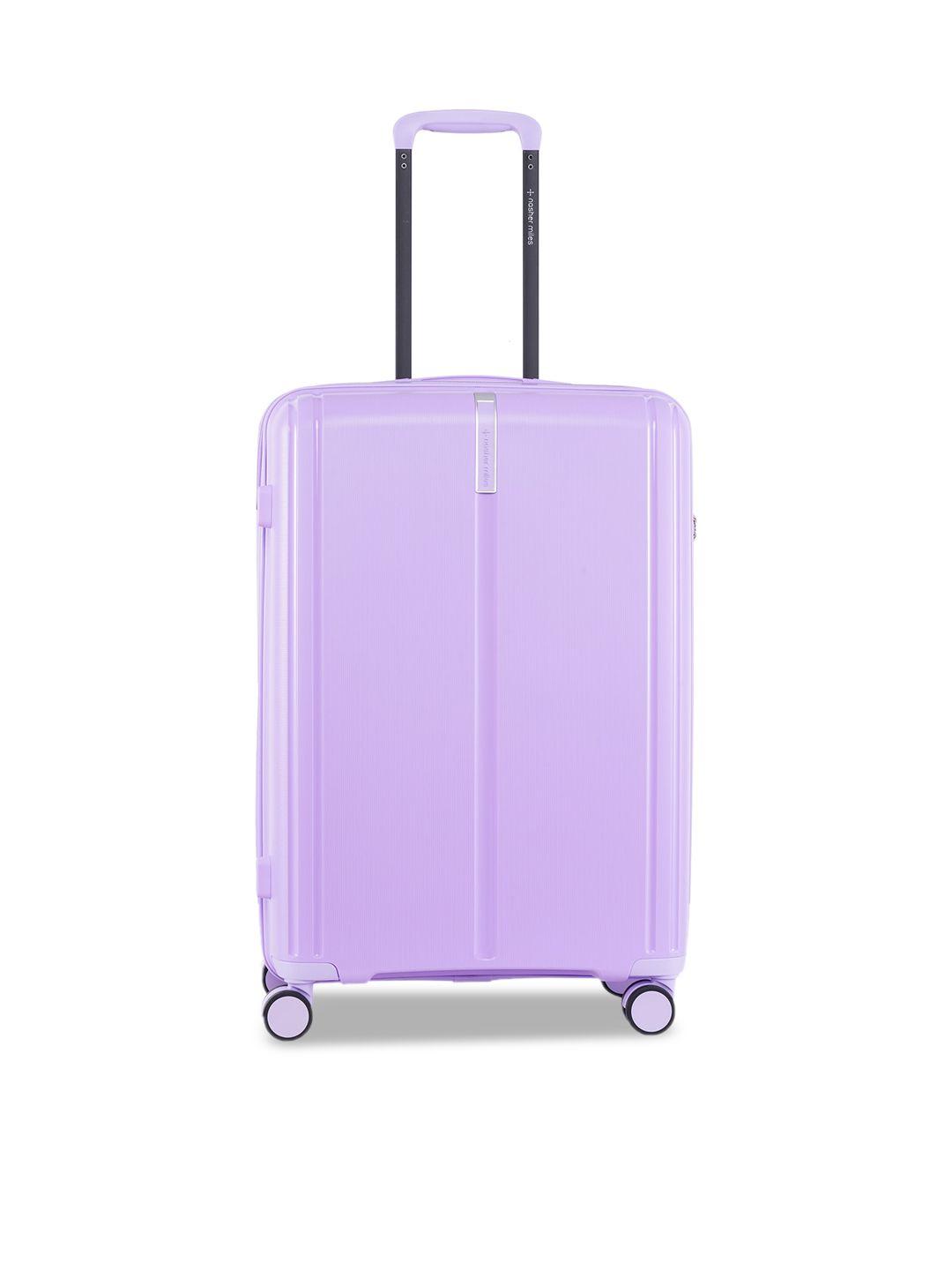 nasher miles the line 360-degree rotation hard-sided medium trolley suitcase- 65cm