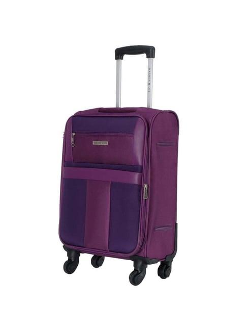 nasher miles toledo expander soft-sided polyester cabin  purple 20 inch |55cm trolley bag