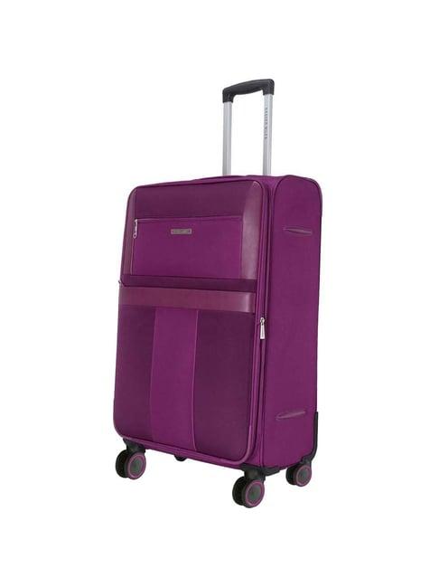nasher miles toledo expander soft-sided polyester check-in  purple 28 inch |75cm trolley bag