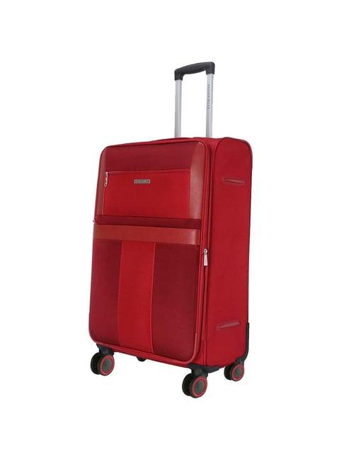 nasher miles toledo expander soft-sided polyester check-in  red 28 inch |75cm trolley bag