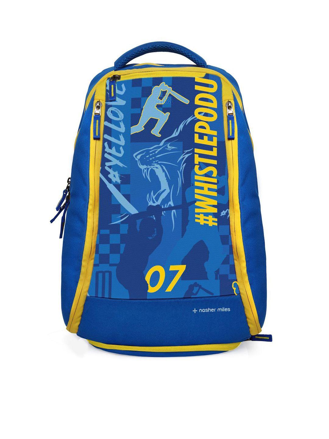 nasher miles unisex blue & yellow backpack with shoe pocket 35 litres