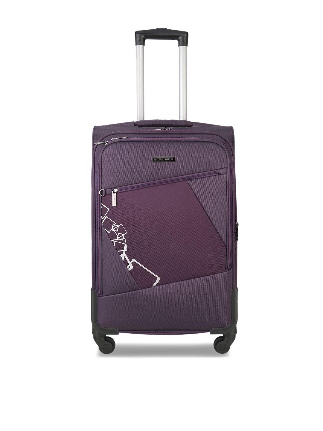 nasher miles unisex purple cabin trolley bag