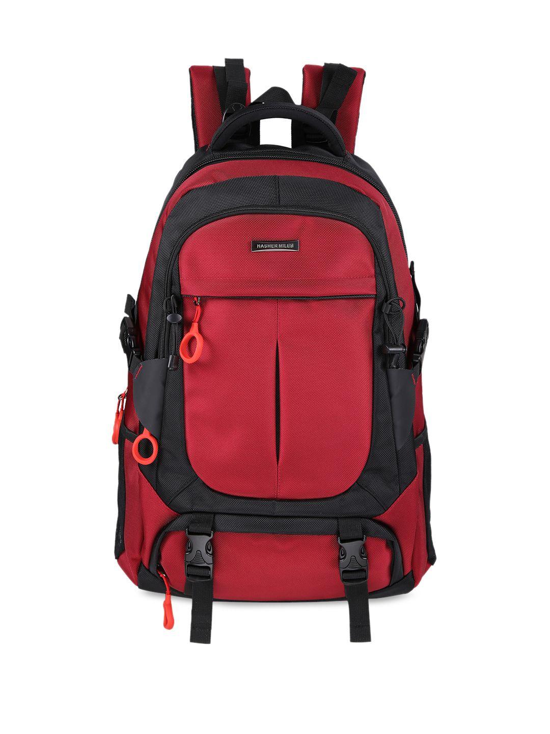 nasher miles unisex red solid backpack