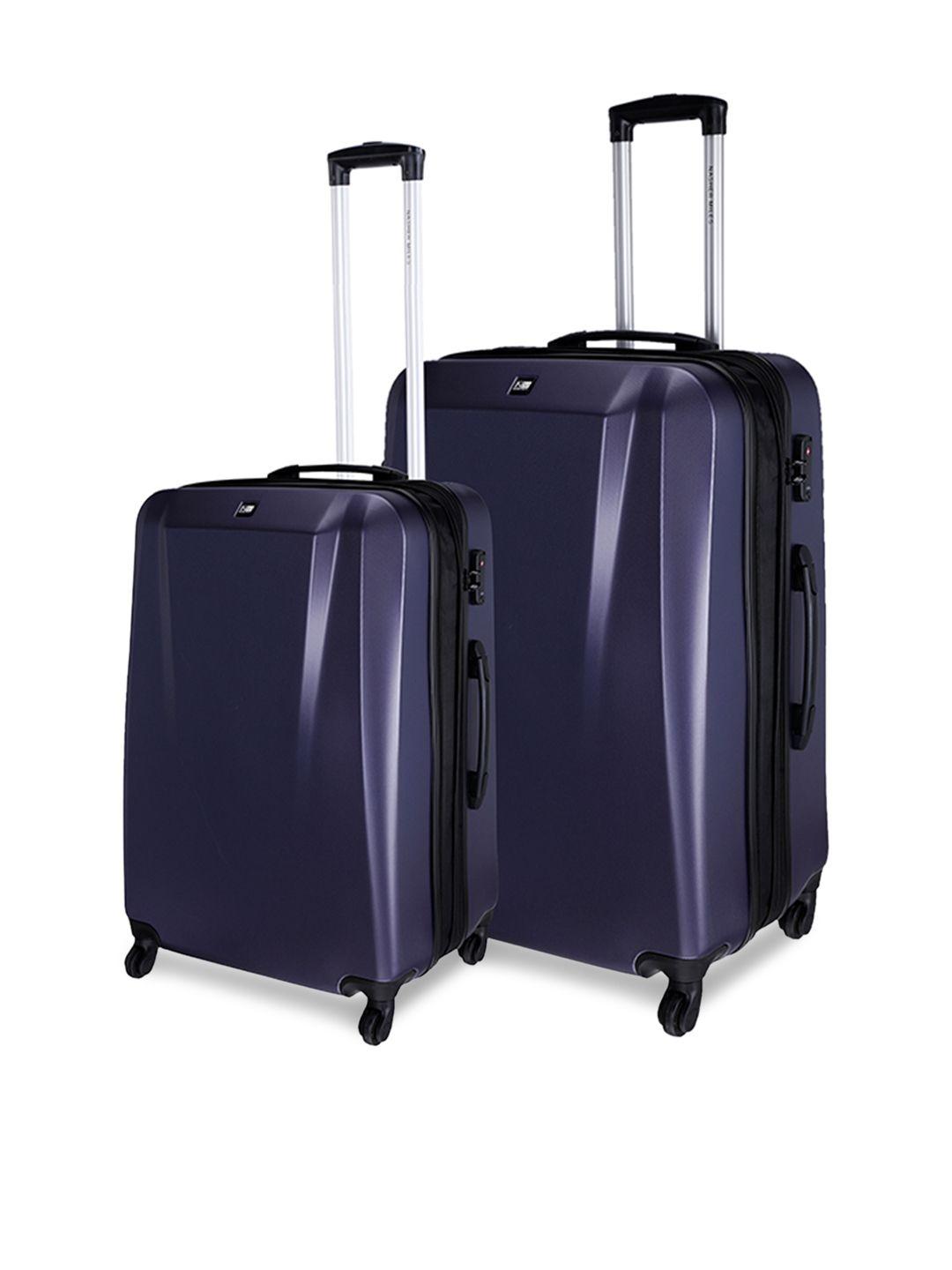 nasher miles unisex set of 2 purple trolley bags