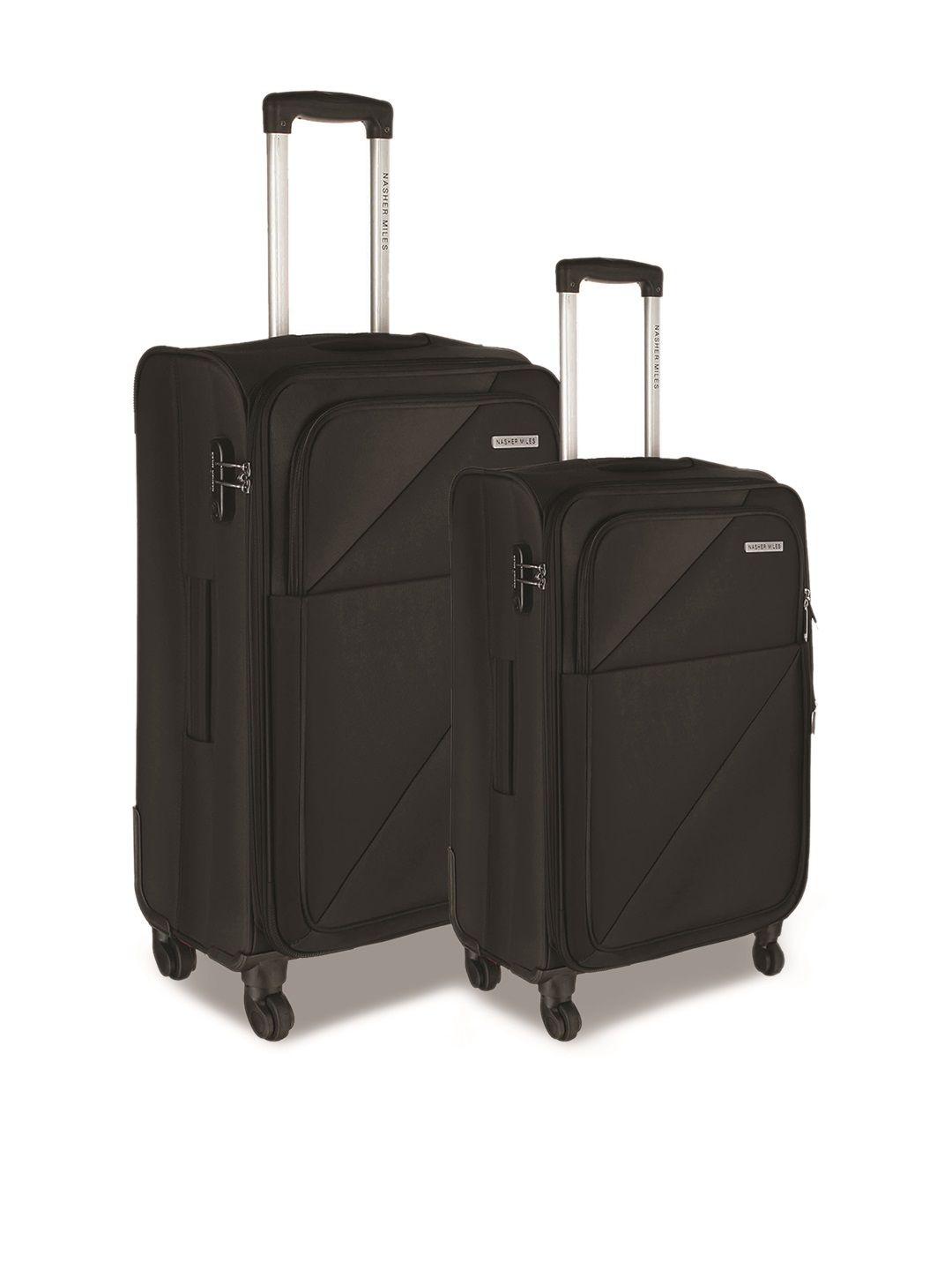 nasher miles unisex set of 2 solid trolley bags