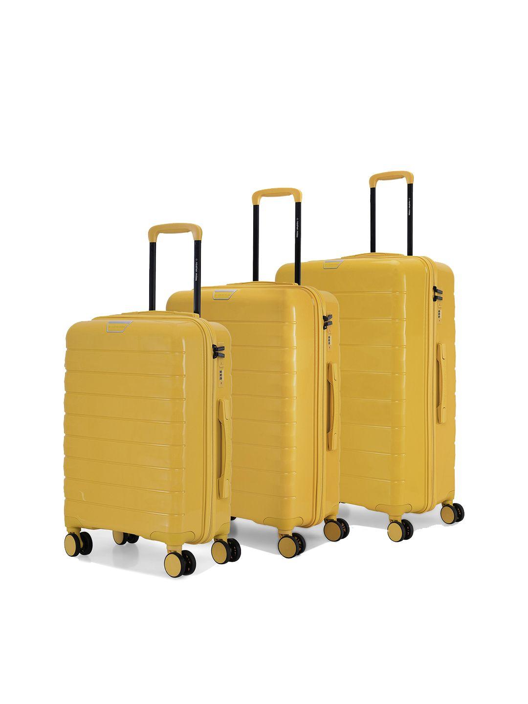 nasher miles vienna set of 3 hard-sided trolley suitcase