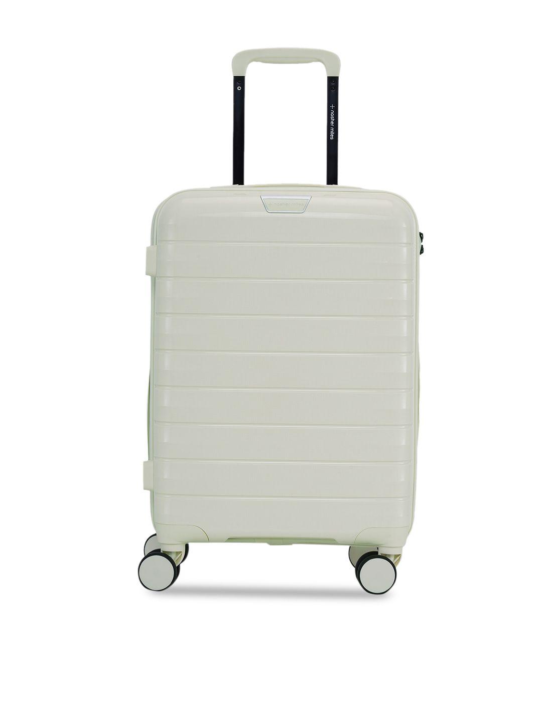 nasher miles vienna water resistance hard-sided cabin trolley suitcase