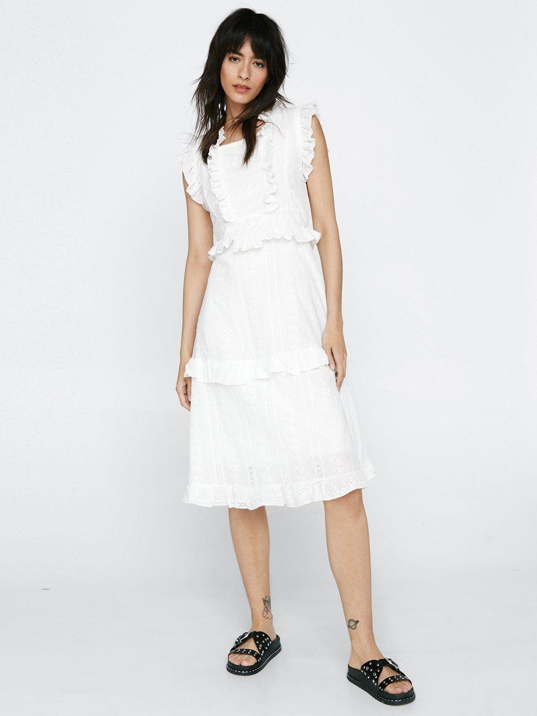 nasty gal ruffle tiered design a-line dress