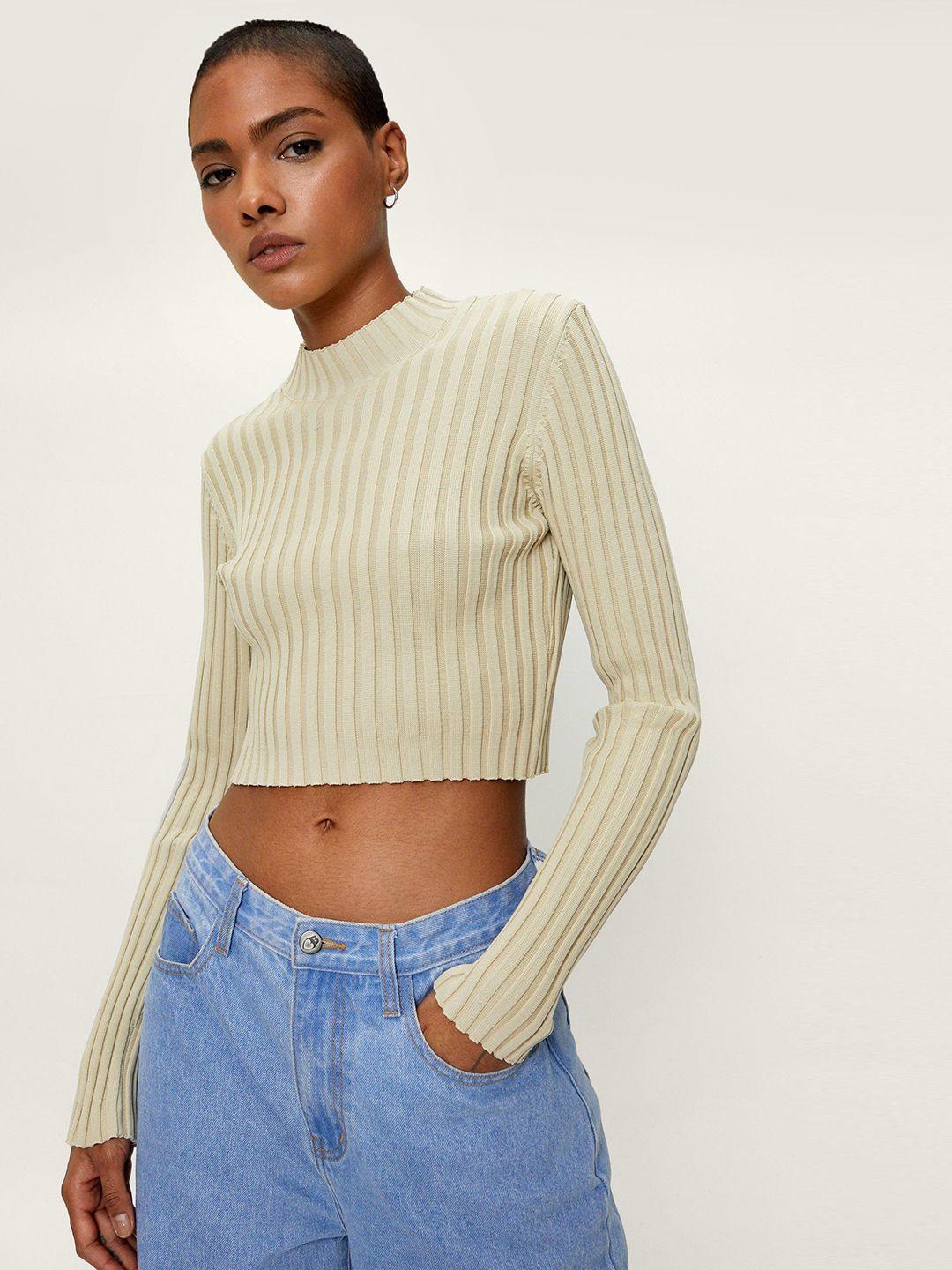 nasty gal women ribbed crop pullover