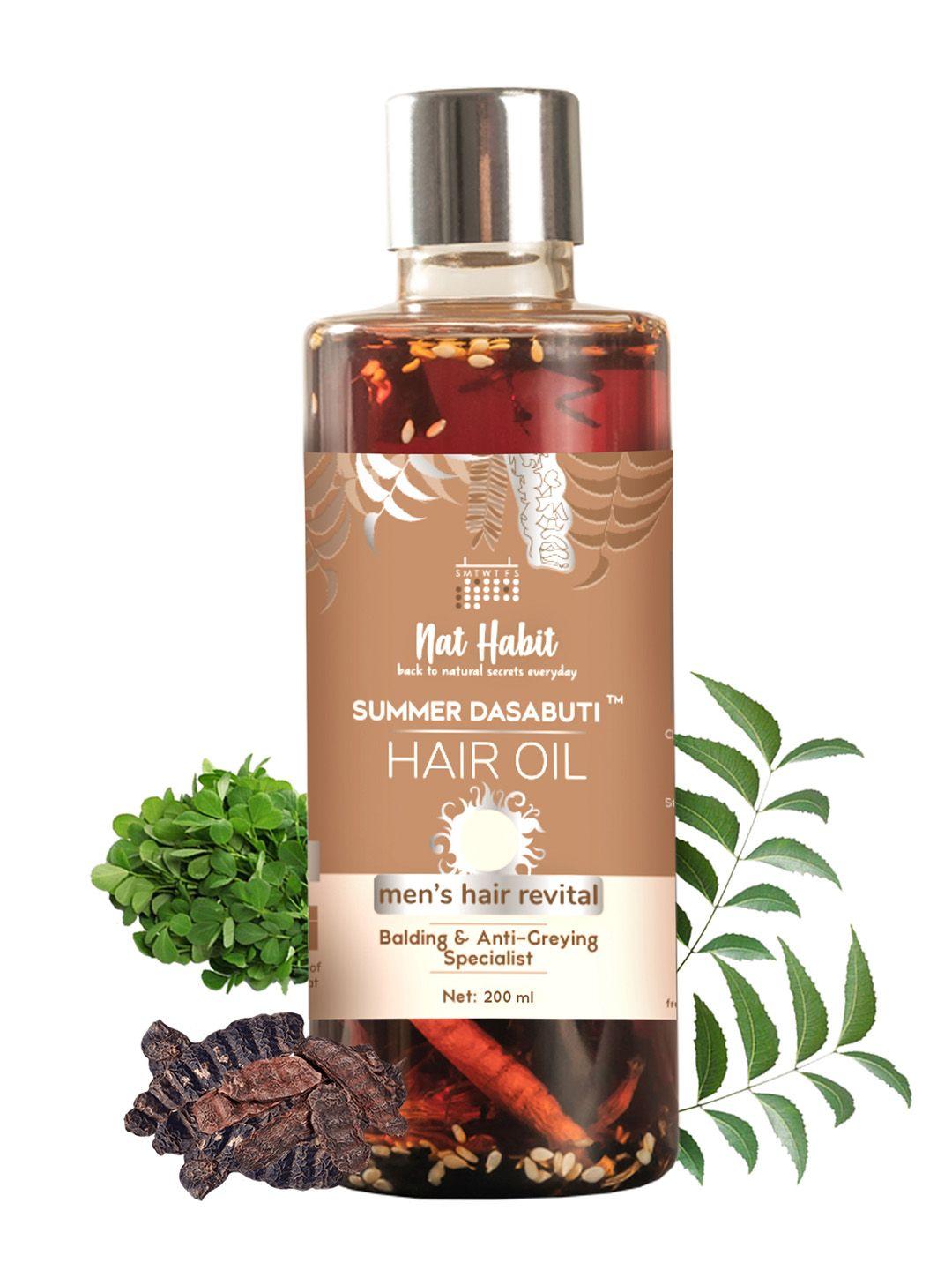 nat habit men revital summer dasabuti hair oil for balding & anti-greying - 200ml
