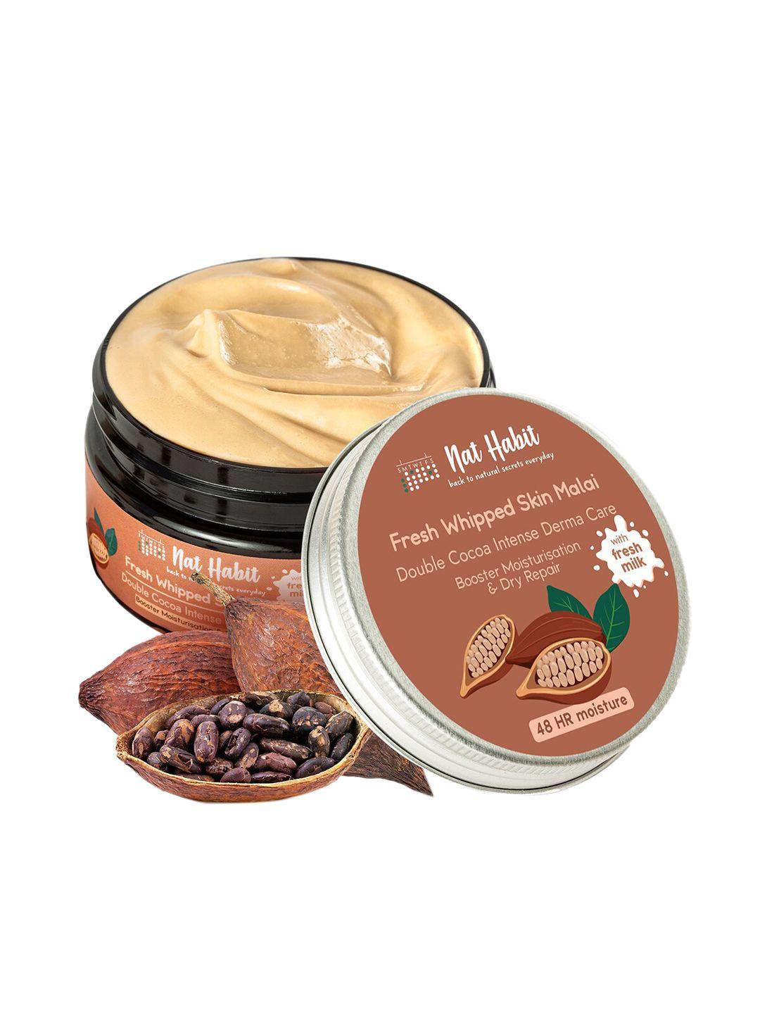nat habit double cocoa body butter for 48 hr body moisturization intense derma care & dry repair - 120 ml