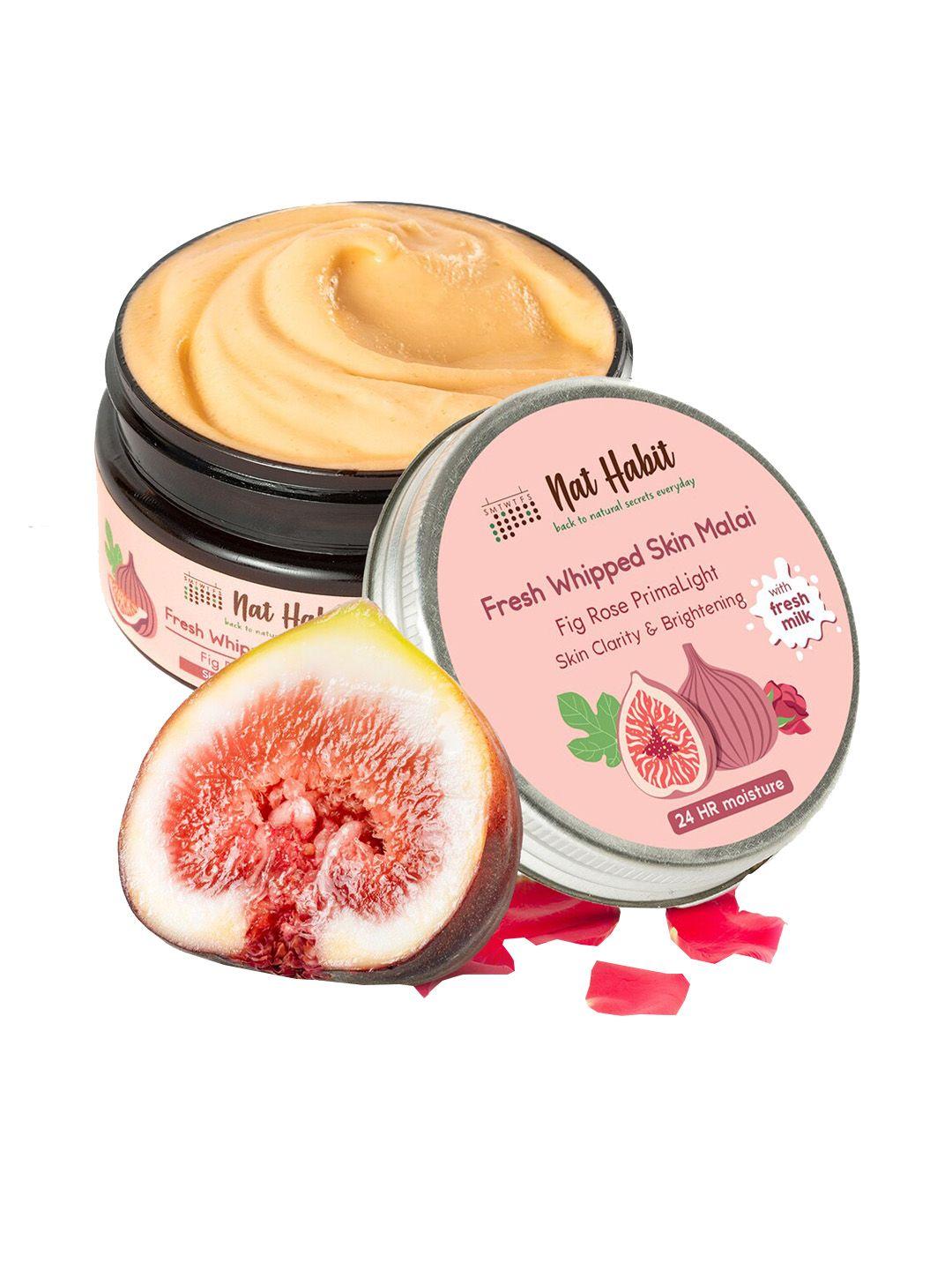 nat habit fig rose prima light body butter for 24 hr body moisturisation skin clarity & brightening - 120ml