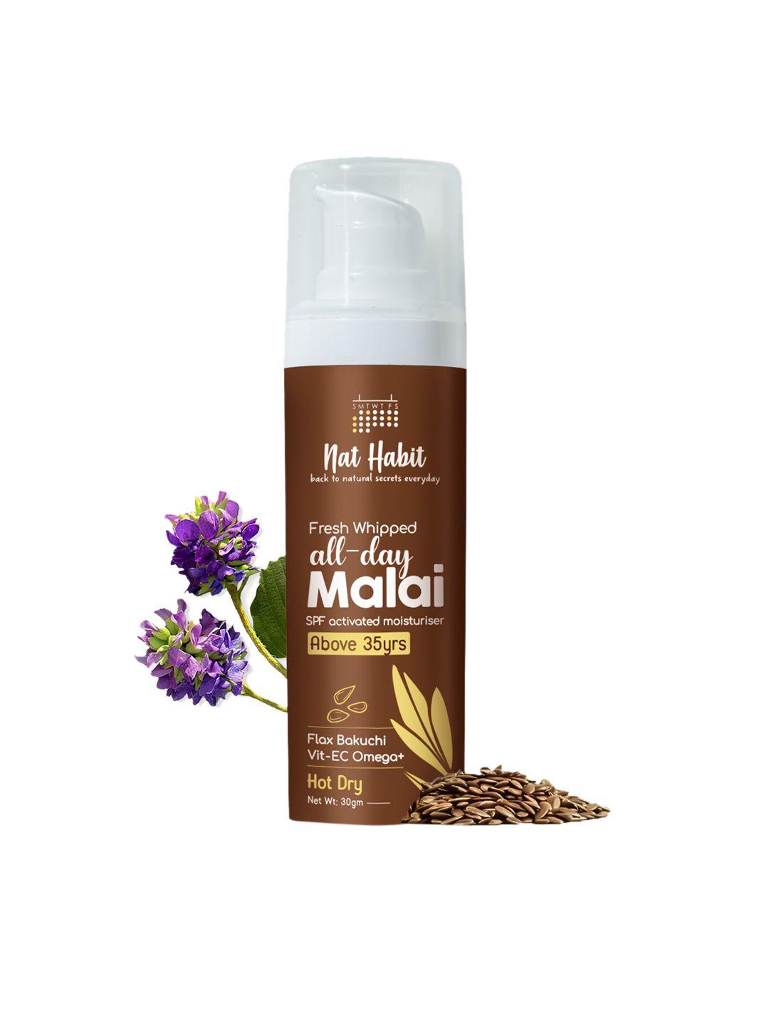 nat habit fresh whipped all day malai moisturizer with flax & bakuchi - 30 g