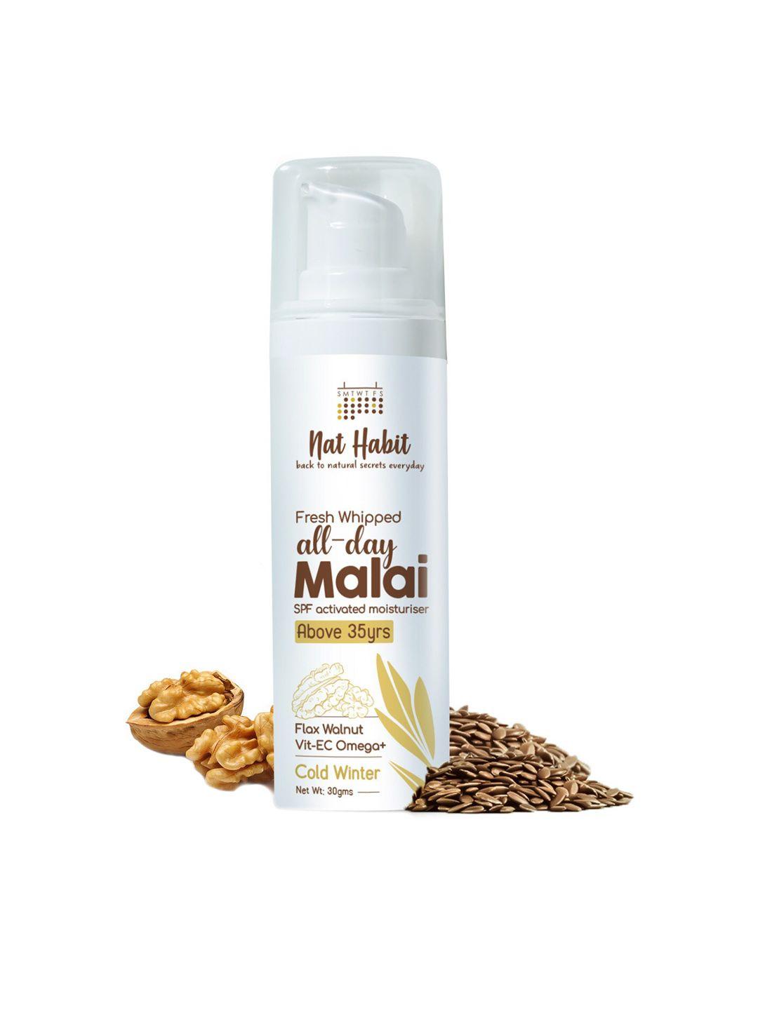 nat habit fresh whipped all day malai moisturizer with flax walnut vit-ec omega - 30 g