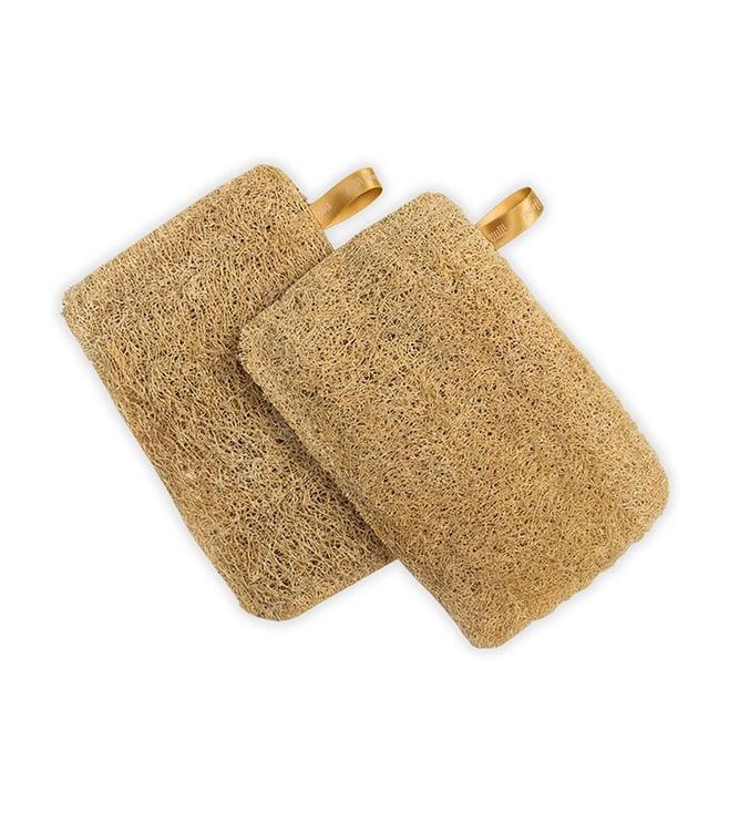 nat habit natural sun dried loofah body scrubber & sponge - pack of 2