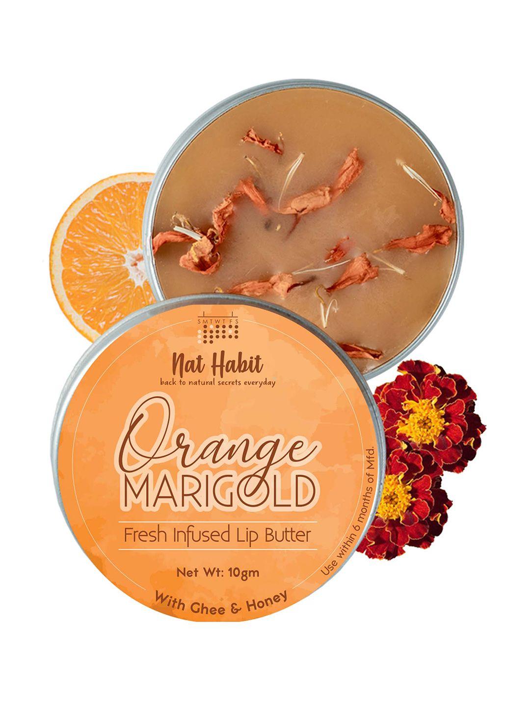 nat habit orange marigold fresh infused lip butter with ghee & honey - 10g