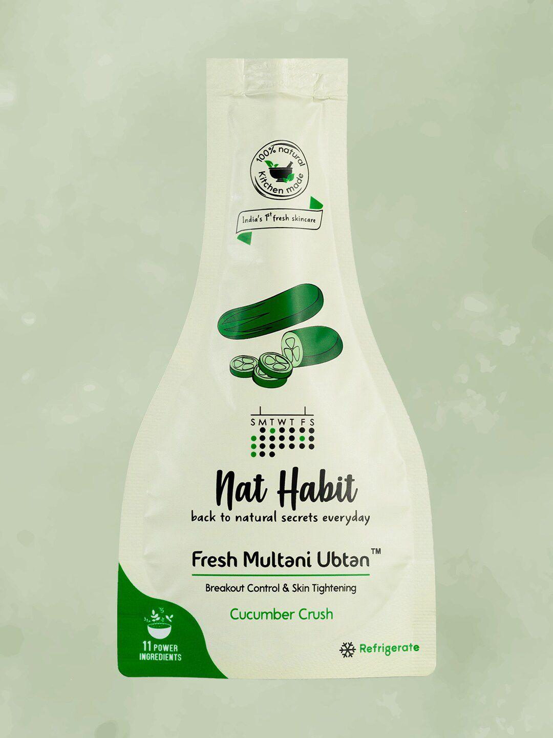 nat habit refrigerate set of 2 cucumber crush multani face cleanser - 40 gm each