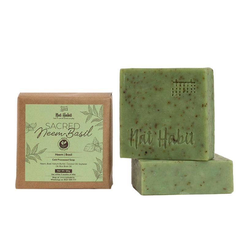 nat habit sacred neem basil cold processed soap