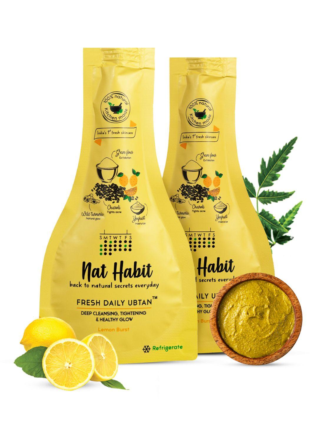 nat habit set of 2 lemon burst fresh daily ubtan 40 g (each)