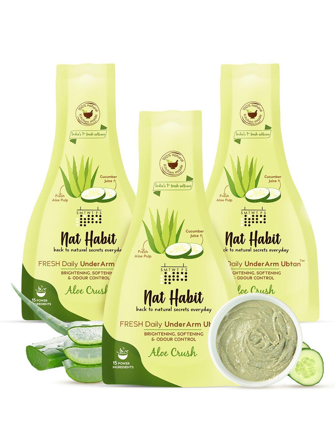 nat habit set of 3 aloe crush under arm ubtan