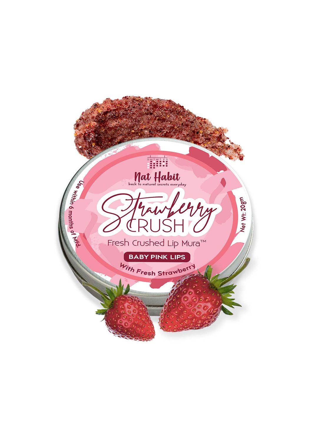 nat habit strawberry crush fresh crushed lip mura for baby pink lips - 20g