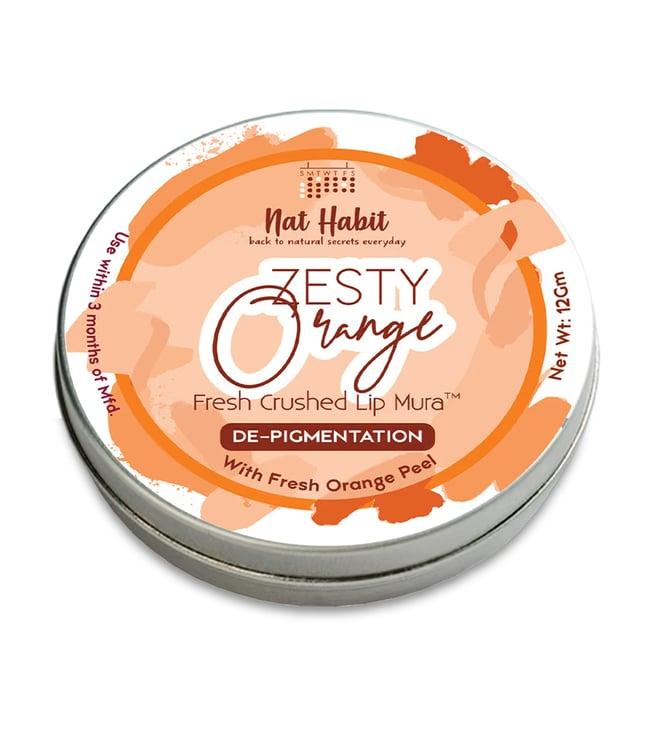 nat habit zesty orange fresh crushed lip mura - 12 gm