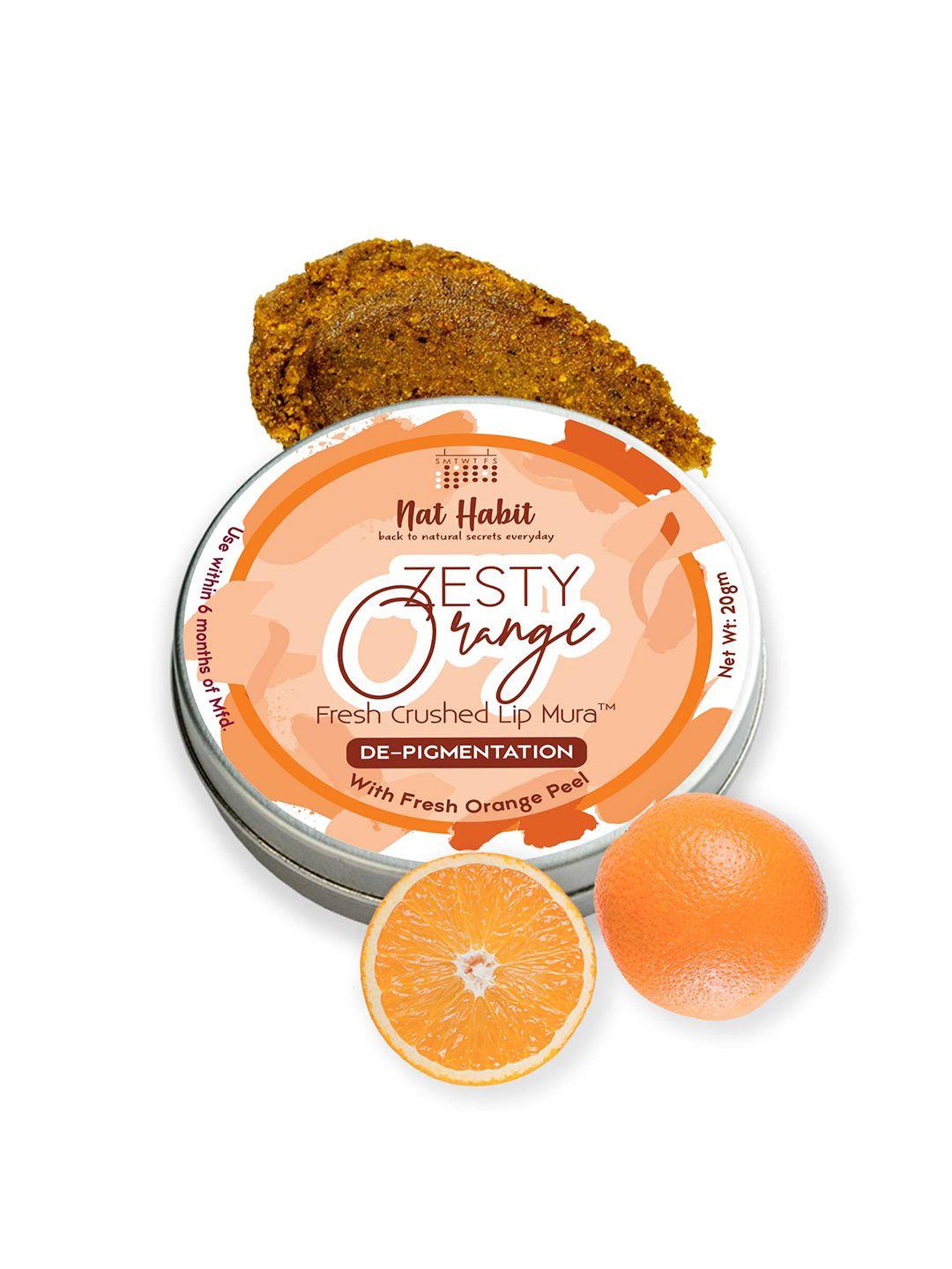 nat habit zesty orange fresh crushed lip mura for de-pigmentation - 20g