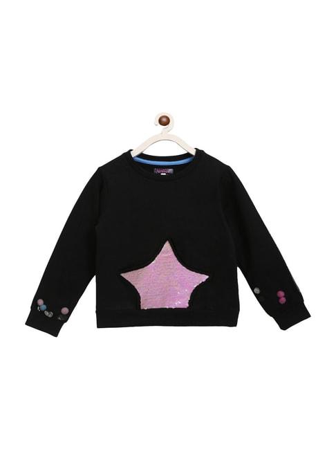 natilene kids black embellished sweatshirt