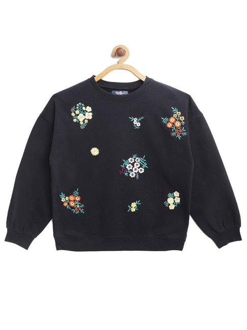 natilene kids navy embroidered sweatshirt