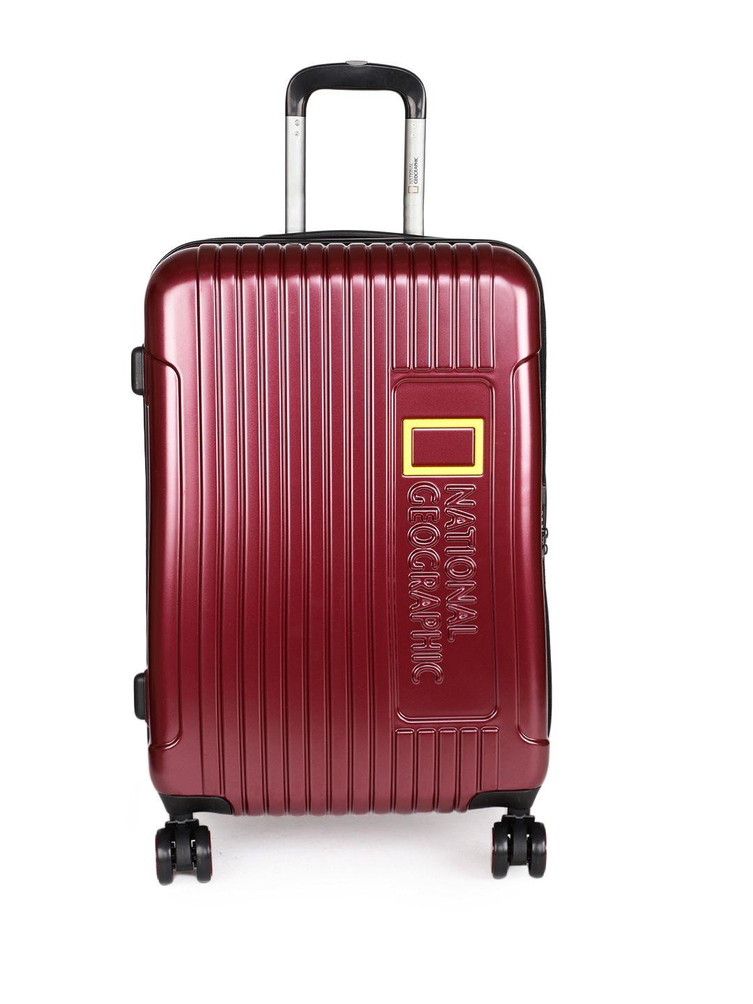 national geographic unisex red canyon medium trolley suitcase 60cm