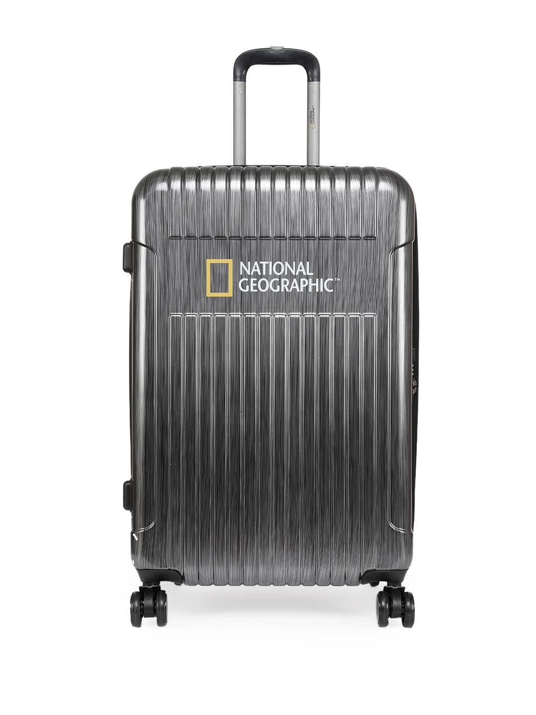 national geographic   black transit large trolley suitcase - 71cm