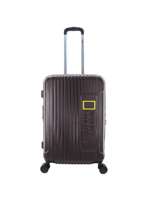 national geographic canyon brown medium hard check in trolley - 24 inch
