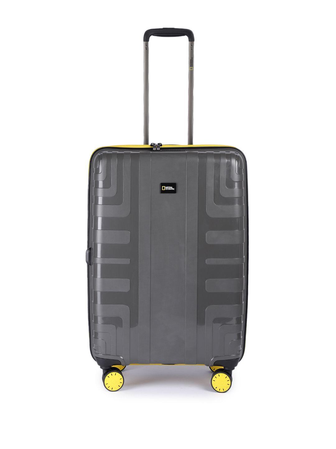 national geographic grey gibraltar printed trolley bag