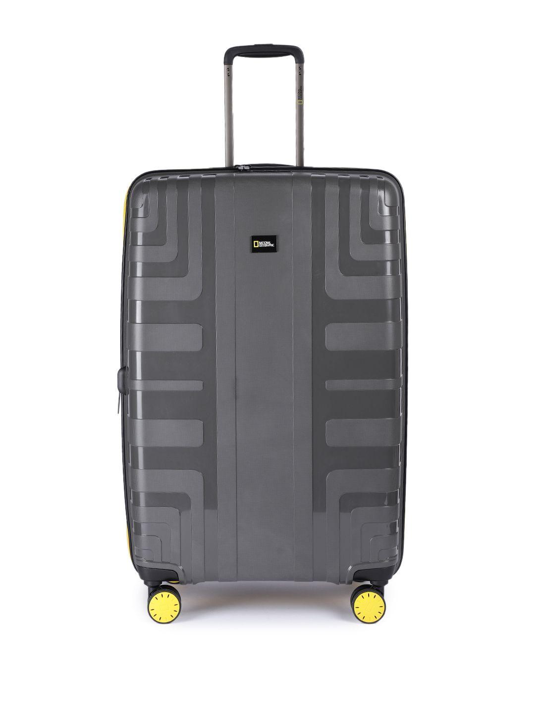 national geographic grey gibraltar printed trolley bag