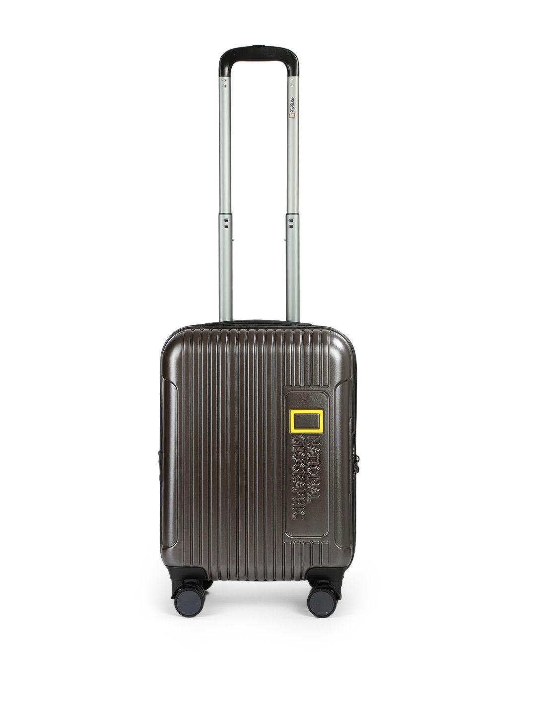 national geographic metallic compact trolley cabin suitcase