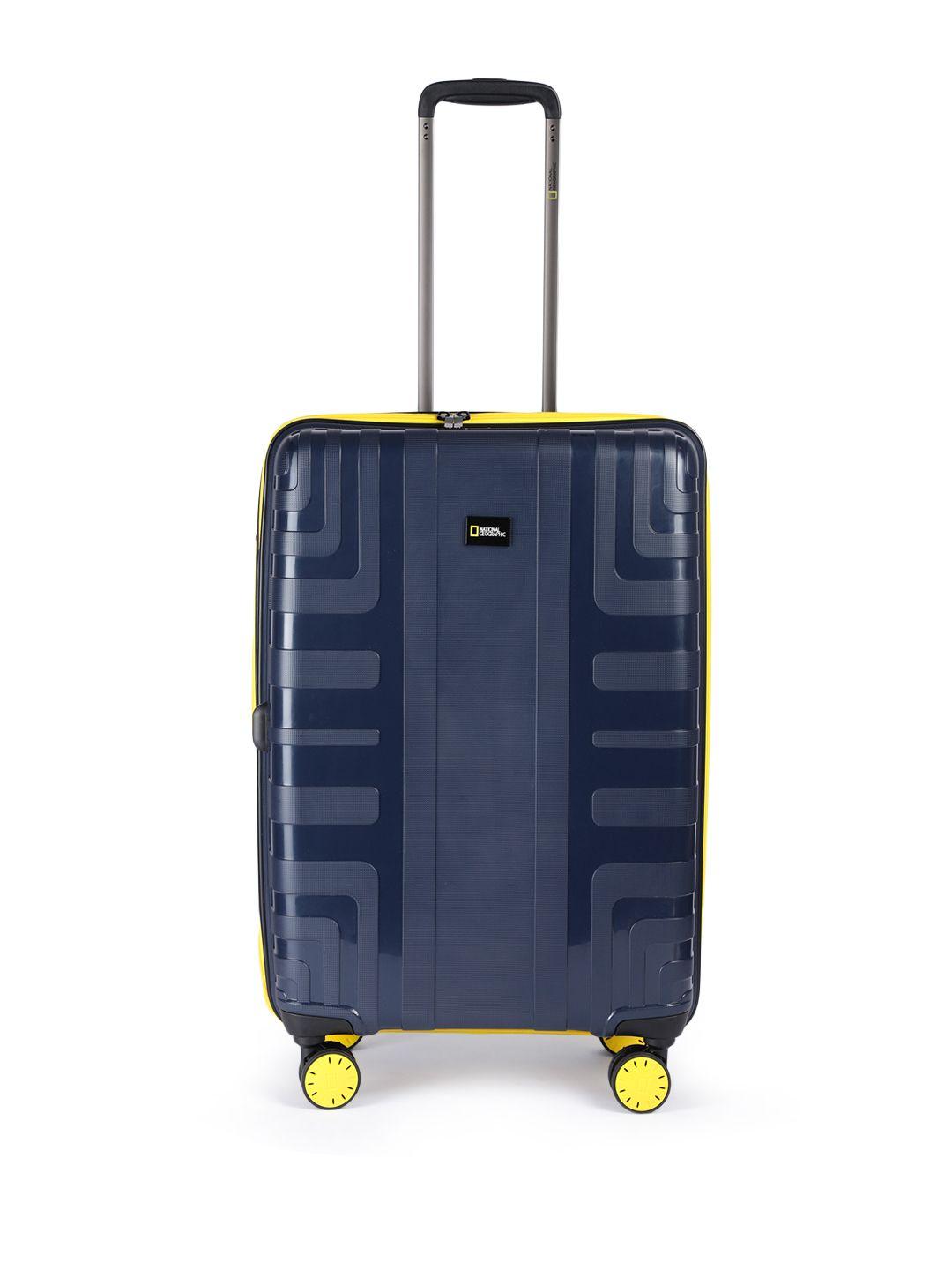 national geographic navy blue gibraltar printed trolley bag