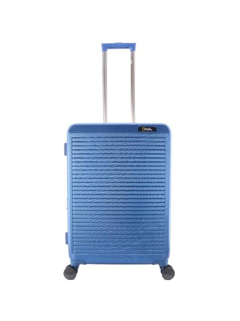 national geographic pulse blue medium hard check introlley - 24 inch