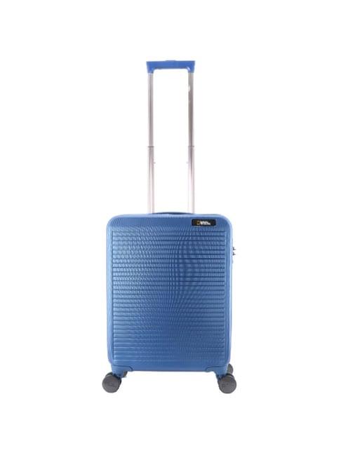 national geographic pulse blue small hard check in trolley - 20 inch