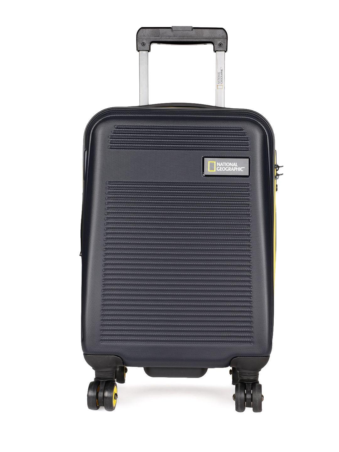 national geographic unisex black aerodrome cabin trolley suitcase