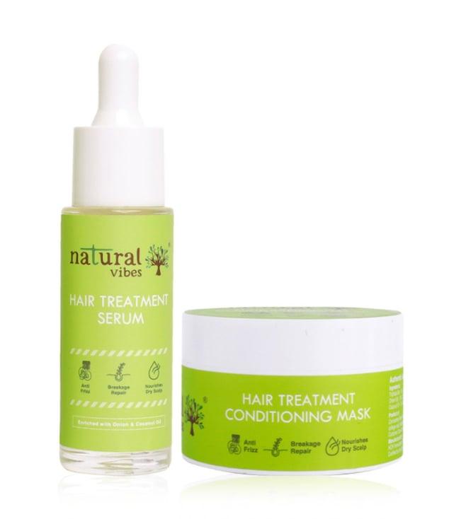 natural vibes hair treatment regime with hair treatment serum & conditioning mask set