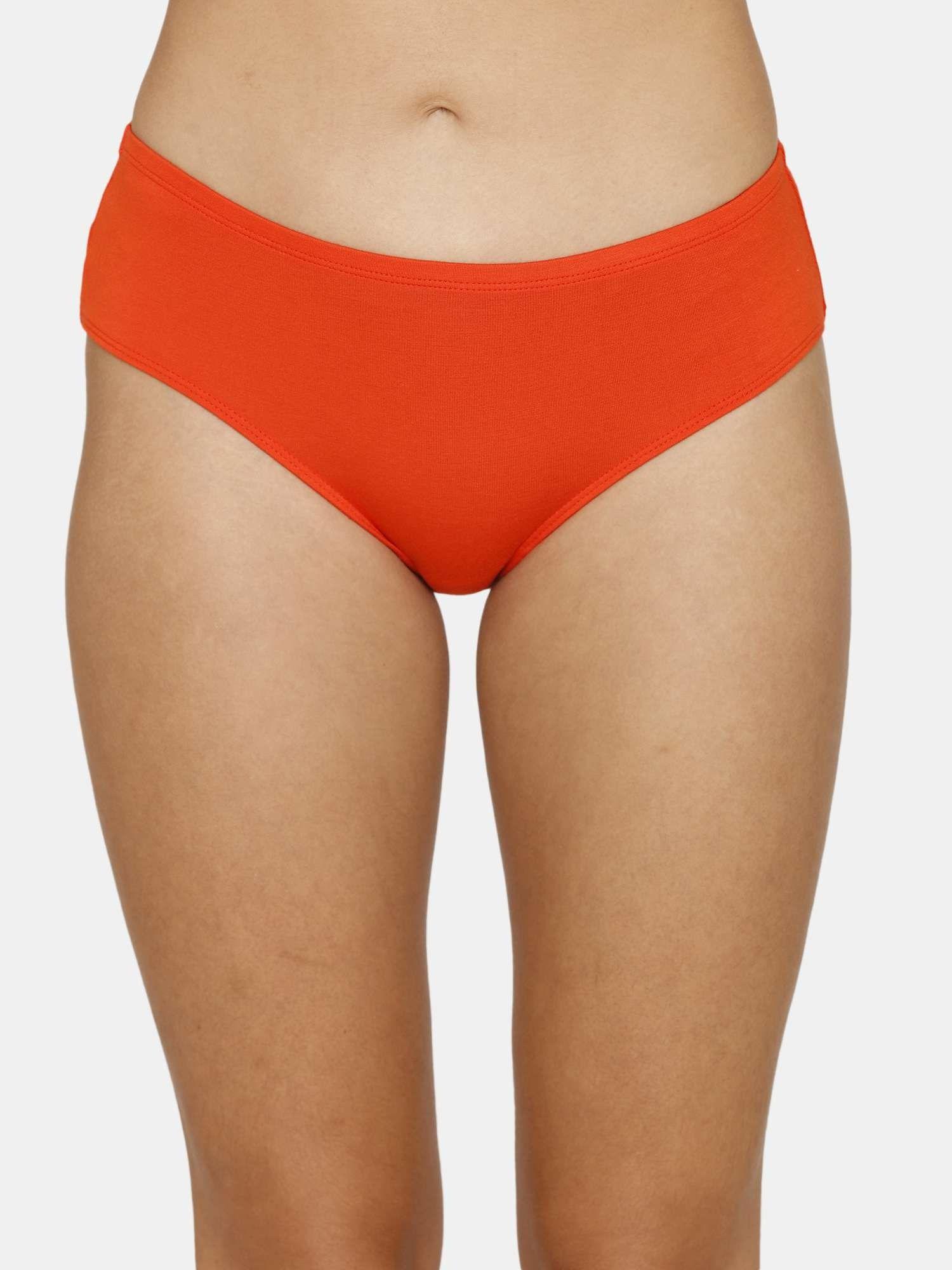 natural collective full coverage low rise hipster panty - grenadine orange