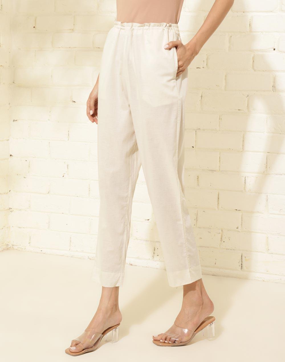 natural cotton full length ethnic casual pant